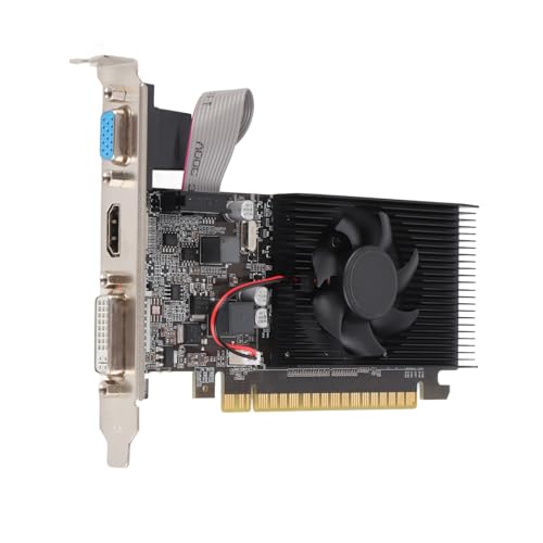 Pissente GT610 1 GB DDR3 Graphics Card, PCI Express X16 DVI VGA HD Multimedia Interface Silent Cooling Lüfter Stabile Leistung und Leicht für die Einfache Installation Pissente GT610 1 GB DDR3 Graphics Card, PCI Express X16 DVI VGA HD Multimedia Interface Silent Cooling Lüfter Stabile Leistung und Leicht für die Einfache Installation von Pissente