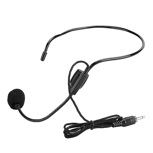 Pissente Headset-Kopfhörer, 3 Stück, Kabelgebundenes Mikrofon, Kabelgebundenes Gesangsmikrofon, Headset-Kostüm mit Flachem Profil, für Einkaufsführer, Führer, Lehrer, Moderatoren von Pissente