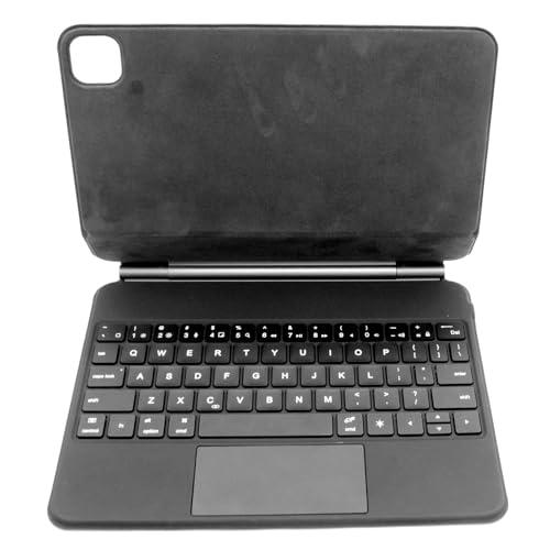 Pissente Magische Tastatur, Multi -Funktion TouchpadbackLit Wireless BT -Verbindung Lange Akkulaufzeit f¨¹r 11, 12,9 Zoll Tastatur Schwarz Geeignet (10,9 11 Zoll) von Pissente