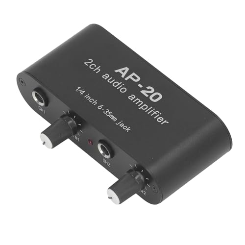Sound für Verstärker 1/4in 6,35 Mm Doppelkanal -Sounder 0 Bis 20 DB Verstärkung für Mikrofone und Aluminiumlegierinstrumente die Live -Aufführung von Pissente