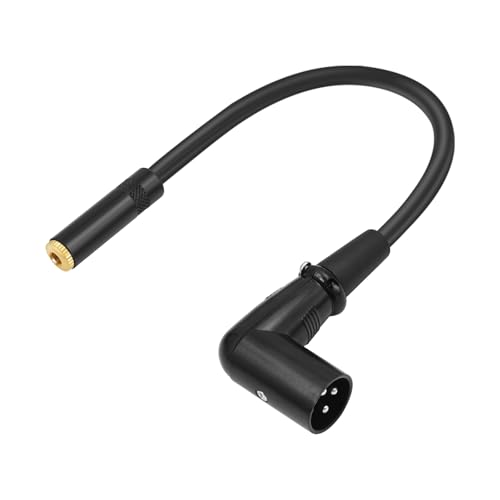 Rechtwinkliger 3-poliger Stecker auf 1/8-Zoll-Buchse, Sound-Konverter-Adapterkabel für Kameramikrofone Rechtwinkliger 3-poliger Stecker auf 1/8-Zoll-Buchse, Sound-Konverter-Adapterkabel für Kameramikrofone von Pitadue