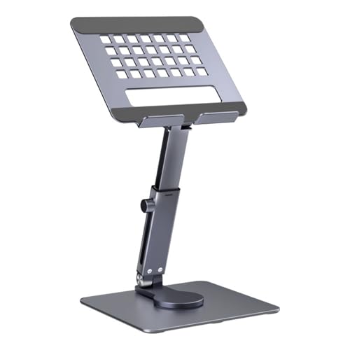 Tragbarer Tablet-Ständer aus Aluminiumlegierung, faltbar, höhenverstellbar und abgewinkelt, für Reisen und Büro Tragbarer Tablet-Ständer aus Aluminiumlegierung, faltbar, höhenverstellbar und abgewinkelt, für Reisen und Büro von Pitadue