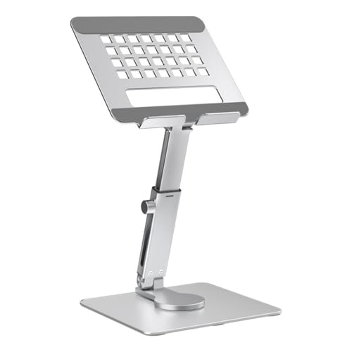 Tragbarer Tablet-Ständer aus Aluminiumlegierung, faltbar, höhenverstellbar und abgewinkelt, für Reisen und Büro Tragbarer Tablet-Ständer aus Aluminiumlegierung, faltbar, höhenverstellbar und abgewinkelt, für Reisen und Büro von Pitadue