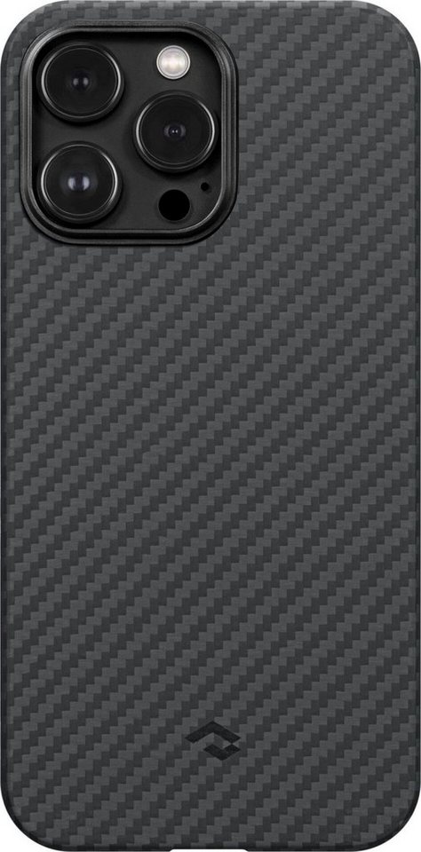 Pitaka Handyhülle MagEz Case 3 for Pro Max iPhone 14 Black/Grey Twill, hergestellt aus 1500D Aramid-Fasern von Pitaka
