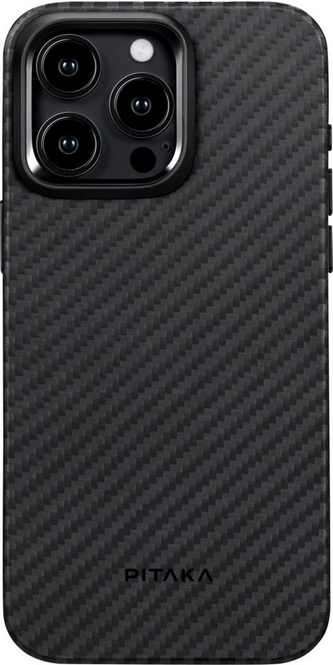 Pitaka Handyhülle Pitaka MagEZ Case Pro 4 1500D für iPhone 15 Pro - Black/Grey Twill von Pitaka