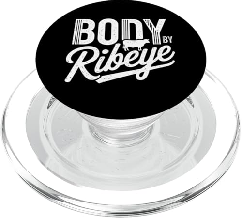 Body By Ribeye Meat Smoker Barbecue Expert Pitmaster PopSockets PopGrip für MagSafe Body By Ribeye Meat Smoker Barbecue Expert Pitmaster PopSockets PopGrip für MagSafe von Pitmaster Open Fire Cooking