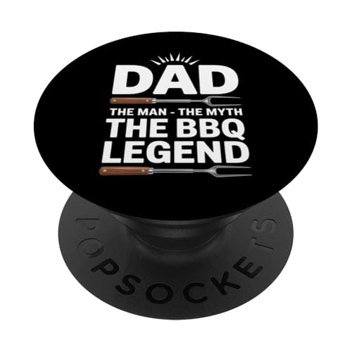 Papa Der Mann Der Mythos Die BBQ-Legende Fleischraucher PopSockets Klebender PopGrip von Pitmaster Open Fire Cooking