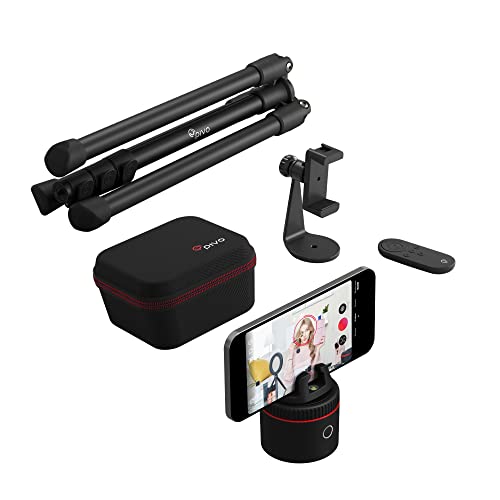 Pivo Pod Classic Auto Kamera Stativ 360 Grad für Vlogging, Automatische Handyhalterung, Intelligente Aufnahme, Bewegungssensor mit Fernbedienung, Smart Mount, Transportetui und Stativ von Pivo