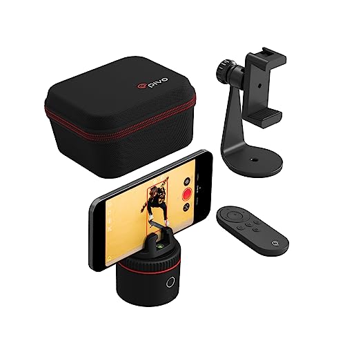 Pivo Pod Classic Auto Kamera Stativ 360 Grad für Vlogging, Automatische Handyhalterung, Intelligente Aufnahme, Bewegungssensor mit Fernbedienung, Smart Mount und Transportetui von Pivo