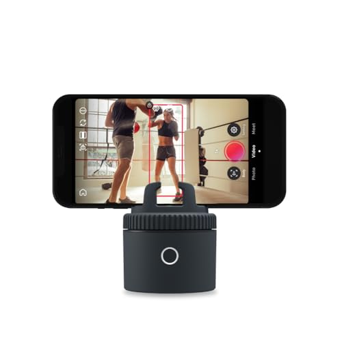 Pivo Sports Lite Automatische Tracking auf 360 Grad Photo & Video Aufnahmen für Sports Training, Racket Sports, Tennis wie Handyhalterung Stativ, Grau von Pivo
