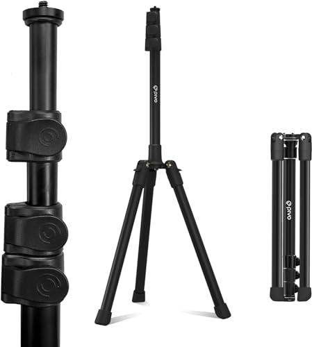 Pivo Stativ für Smartphone, Kamera, Flexibel, 160 cm mit universellem 1/4-Zoll-Gewinde und 3 Höhen für Action Cam, DSLR und Pivo Pods von Pivo