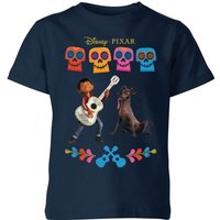 Coco Miguel Logo Kinder T-Shirt - Navy Blau - 11-12 Jahre von Pixar