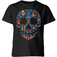 Coco Skull Pattern Kinder T-Shirt - Schwarz - 7-8 Jahre von Pixar