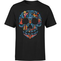 Coco Skull Pattern Männer T-Shirt - Schwarz - 3XL von Pixar