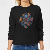 Coco Tree Pattern Damen Pullover - Schwarz - XXL von Pixar