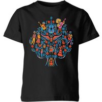 Coco Tree Pattern Kinder T-Shirt - Schwarz - 7-8 Jahre von Pixar