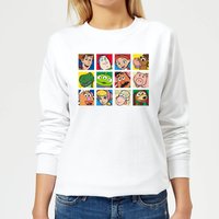 Disney Toy Story Face Collage Women's Sweatshirt - White - M von Pixar