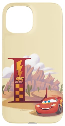 Hülle für iPhone 15 Disney & Pixar Alphabet Monogramm Buchstabe L Lightning McQueen von PIXAR