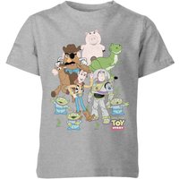 Toy Story Group Shot Kinder T-Shirt - Grau - 7-8 Jahre von Pixar