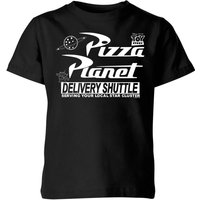 Toy Story Pizza Planet Logo Kinder T-Shirt - Schwarz - 11-12 Jahre von Pixar