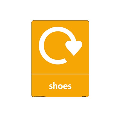 Wrap Recycle Shoes with Logo Signs - Wrap Recycle Signs, selbstklebendes Vinyl, 225 mm x 60 mm von Pixel Widgets