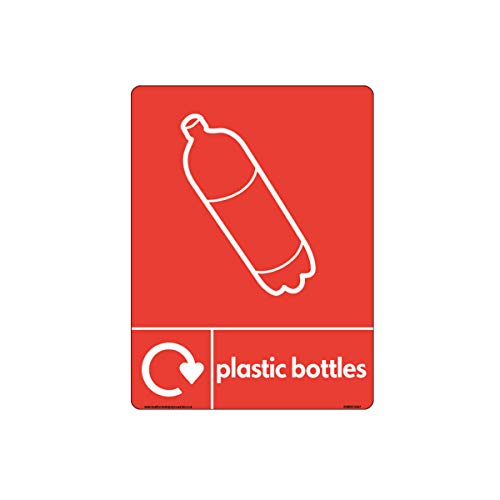 Wrap Recycling-Kunststoffflaschen mit Flaschen-Symbol & Logo-Schilder, selbstklebendes Vinyl, 150 mm x 200 mm, A5 von Pixel Widgets