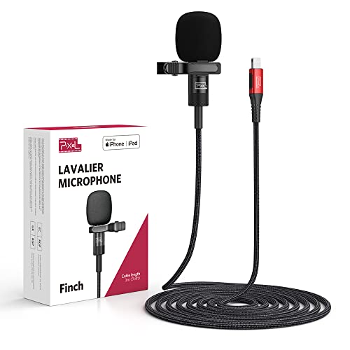 PIXEL Lavalier-Mikrofon zum Aufstecken, kompatibel mit iPhone iPad von Pixel