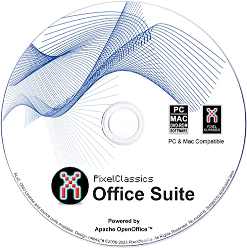 Office Suite 2024 Kompatibel mit Microsoft Office 2021, 2019, 365, 2023, 2016, 2013, Word, Excel, PowerPoint auf CD DVD, unterstützt von Apache OpenOffice für Windows 11, 10, 8, 7, Vista, XP, PC & Mac von PixelClassics