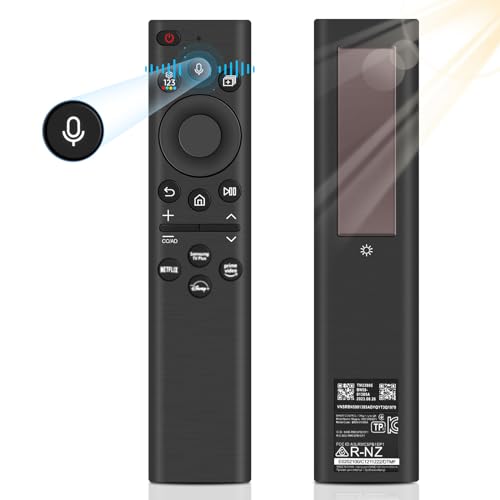 Ersatz Fernbedienung für Samsung, BN59-01385A Solar Charging Sprachfernbedienung für Sam-Sung Smart TVs,Solar Fernbedienung Ersatz Kompatibel mit Samsung 2021-2023 Smart TV 4K HD TV Neo QLED Ersatz Fernbedienung für Samsung, BN59-01385A Solar Charging Sprachfernbedienung für Sam-Sung Smart TVs,Solar Fernbedienung Ersatz Kompatibel mit Samsung 2021-2023 Smart TV 4K HD TV Neo QLED von Pixelure