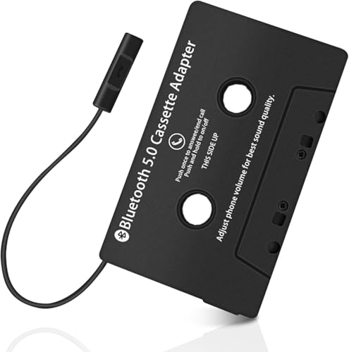 Pixelure Aux Adapter Auto Bluetooth 5.0 Audio Kassetten für das Auto, Kassetten zu AUX Kassette mit Mikrofon für Freisprechanrufe, Schwarz Pixelure Aux Adapter Auto Bluetooth 5.0 Audio Kassetten für das Auto, Kassetten zu AUX Kassette mit Mikrofon für Freisprechanrufe, Schwarz von Pixelure