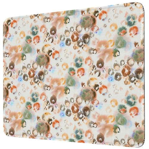 Premium-Mauspad mit Nähten (26 x 21 cm) | Rutschfeste Unterseite und waschbare Oberfläche | weicher Schreibtisch für Gaming, Laptop und Büro (Aquarell-Stil) von Piyycur