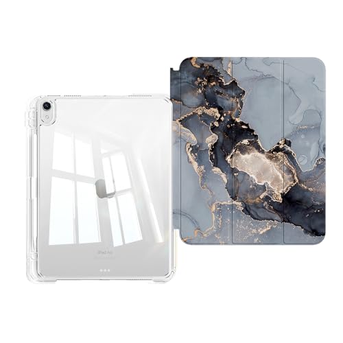 Piznernico Abnehmbare dreifach faltbare Schutzhülle für iPad Air 6. 11 Zoll M2 2024, iPad Air 5. / 4. Generation 27,7 cm (11 Zoll), mit Stifthalter, stoßfest, transparente Rückseite mit Magnetschale, Piznernico Abnehmbare dreifach faltbare Schutzhülle für iPad Air 6. 11 Zoll M2 2024, iPad Air 5. / 4. Generation 27,7 cm (11 Zoll), mit Stifthalter, stoßfest, transparente Rückseite mit Magnetschale, von Piznernico