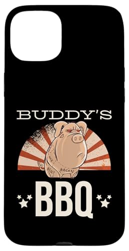 BBQ Grill Barbecue grillen BUDDYS BBQ grillen Hülle für iPhone 15 Plus BBQ Grill Barbecue grillen BUDDYS BBQ grillen Hülle für iPhone 15 Plus von Pizza BBQ Grill Fastfood Restaurant Zubehör Shirts