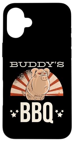 BBQ Grill Barbecue grillen BUDDYS BBQ grillen Hülle für iPhone 16 Plus BBQ Grill Barbecue grillen BUDDYS BBQ grillen Hülle für iPhone 16 Plus von Pizza BBQ Grill Fastfood Restaurant Zubehör Shirts