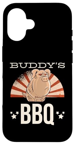 BBQ Grill Barbecue grillen BUDDYS BBQ grillen Hülle für iPhone 16 BBQ Grill Barbecue grillen BUDDYS BBQ grillen Hülle für iPhone 16 von Pizza BBQ Grill Fastfood Restaurant Zubehör Shirts