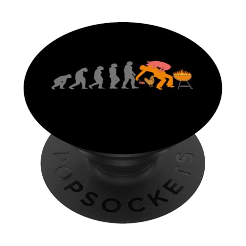 BBQ Grill EVOLUTION Barbecue grillen BBQ grillen PopSockets Klebender PopGrip BBQ Grill EVOLUTION Barbecue grillen BBQ grillen PopSockets Klebender PopGrip von Pizza BBQ Grill Fastfood Restaurant Zubehör Shirts