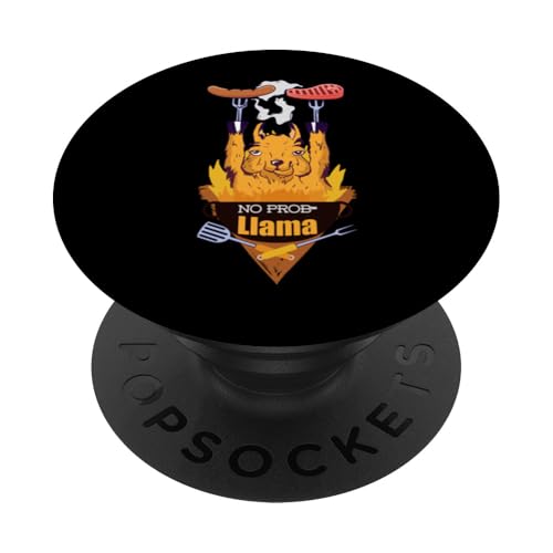 BBQ Grill NO PRO-Llama Barbecue grillen BBQ grillen PopSockets Klebender PopGrip BBQ Grill NO PRO-Llama Barbecue grillen BBQ grillen PopSockets Klebender PopGrip von Pizza BBQ Grill Fastfood Restaurant Zubehör Shirts