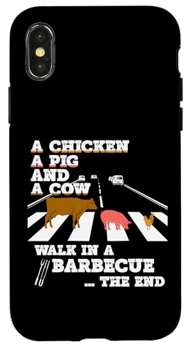 BBQ Grill WALK in a Barbecue grillen BBQ grillen Hülle für iPhone X/XS BBQ Grill WALK in a Barbecue grillen BBQ grillen Hülle für iPhone X/XS von Pizza BBQ Grill Fastfood Restaurant Zubehör Shirts