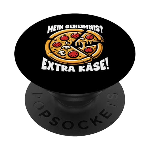 Mein Geheimnis Extra Käse Pizzabäcker Pizzamacher Pizza PopSockets Klebender PopGrip von Pizza Backen Pizzasprüche Sarkasmus Geschenke