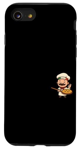 Pizzabäcker Pizzamacher Chef Pizzaliebhaber Lustig Spruch Hülle für iPhone SE (2020) / 7 / 8 von Pizza Backen Pizzasprüche Sarkasmus Geschenke