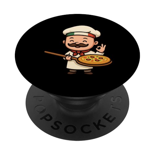 Pizzabäcker Pizzamacher Chef Pizzaliebhaber Lustig Spruch PopSockets Klebender PopGrip von Pizza Backen Pizzasprüche Sarkasmus Geschenke
