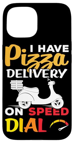 Pizza-Lieferdesign für Motorroller-Pizza-Lieferung Hülle für iPhone 15 von Pizza Delivery Designs For Pizza Cravers