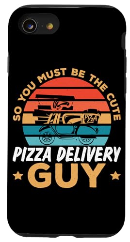 Pizza-Lieferdesign für süßen Pizza-Liefermann Hülle für iPhone SE (2020) / 7 / 8 von Pizza Delivery Designs For Pizza Cravers