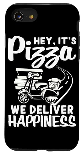 We Deliver Happiness Pizzalieferdesign für den Zusteller Hülle für iPhone SE (2020) / 7 / 8 von Pizza Delivery Designs For Pizza Cravers