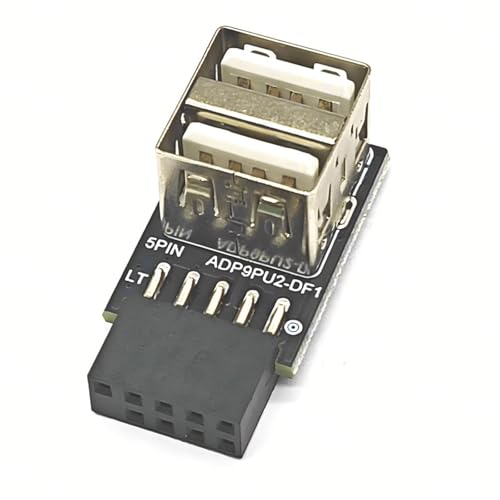 Motherboard USB 2.0 auf 9-poligen Frontanschlusskonverter, USB-Header-Adapter, USB 2.0-Buchse, Konverter-Verlängerungskarte für PC Motherboard USB 2.0 auf 9-poligen Frontanschlusskonverter, USB-Header-Adapter, USB 2.0-Buchse, Konverter-Verlängerungskarte für PC von Pjeghbvop