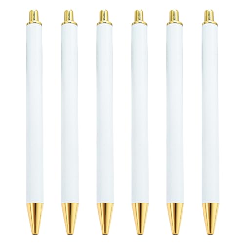Pjeghbvop Druckkugelschreiber, Signierstift, Kugelschreiber, Business-Stift, Gäste-Anmeldestift, für Büro, 1,0 mm Spitze, 6 Stück Pjeghbvop Druckkugelschreiber, Signierstift, Kugelschreiber, Business-Stift, Gäste-Anmeldestift, für Büro, 1,0 mm Spitze, 6 Stück von Pjeghbvop