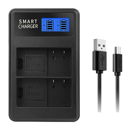 Pjeghbvop EN-EL15 LCD Doppel für D500 D600 D610 D600E D7000 D7100 D7200 D800E Kamera Ladestation Zubehör Pjeghbvop EN-EL15 LCD Doppel für D500 D600 D610 D600E D7000 D7100 D7200 D800E Kamera Ladestation Zubehör von Pjeghbvop