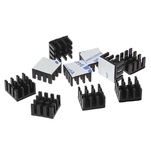 Pjeghbvop Kühlkörper-Sortiment mit Thermoband, kleiner Kühler, Aluminium-Kühlkörper-Set zur Kühlung von PC, Laptop, CPU, GPU, 10 Stück Pjeghbvop Kühlkörper-Sortiment mit Thermoband, kleiner Kühler, Aluminium-Kühlkörper-Set zur Kühlung von PC, Laptop, CPU, GPU, 10 Stück von Pjeghbvop