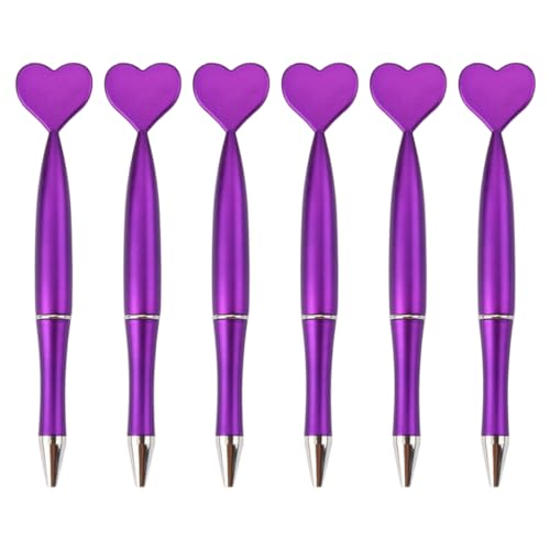 Pjeghbvop Kugelschreiber, herzförmig, 1,0 mm, für Tagebuch, Hochzeit, Schule, Büro, Party, 6 Stück Pjeghbvop Kugelschreiber, herzförmig, 1,0 mm, für Tagebuch, Hochzeit, Schule, Büro, Party, 6 Stück von Pjeghbvop