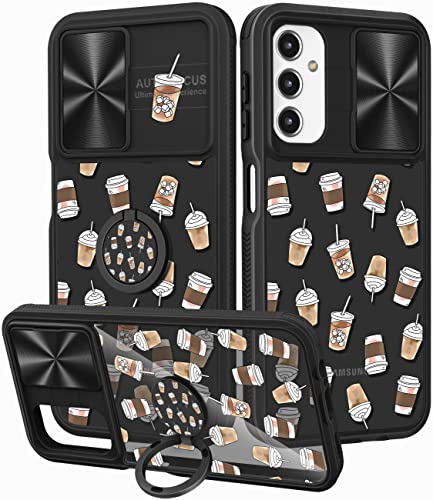 Plakill Für Samsung Galaxy A14 5G Hülle Niedlich Stilvolle Designer Handyhülle mit Slide Kamera Cover + Ring Halter, Getränke Bubble Tea Slim Schutz Stoßfest Hard Clear Cases für A14 5G Plakill Für Samsung Galaxy A14 5G Hülle Niedlich Stilvolle Designer Handyhülle mit Slide Kamera Cover + Ring Halter, Getränke Bubble Tea Slim Schutz Stoßfest Hard Clear Cases für A14 5G von Plakill